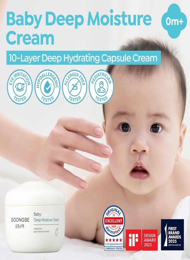 GOONGBE Baby Deep Moisture Cream - Korean Baby Moisturizer with 5-Ceramide Complex & Squalane - 120-Hour Deep Hydration Capsule Moisturizer for Face and Body - Allergen-Free, 3.38oz. - Image 2