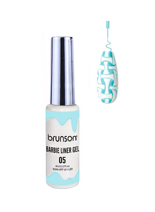 Gel Liner Nail Art Paint Polish, Brush In Bottle for Soak Off Painting Drawing designs BNAGK02-05