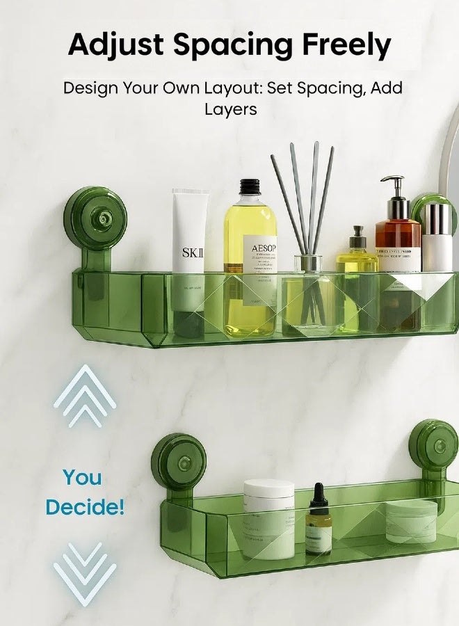 No-Drill Suction Sanitary ABS Shelf Organizer 3-color Easy Disassemble Organizer  - Image 3