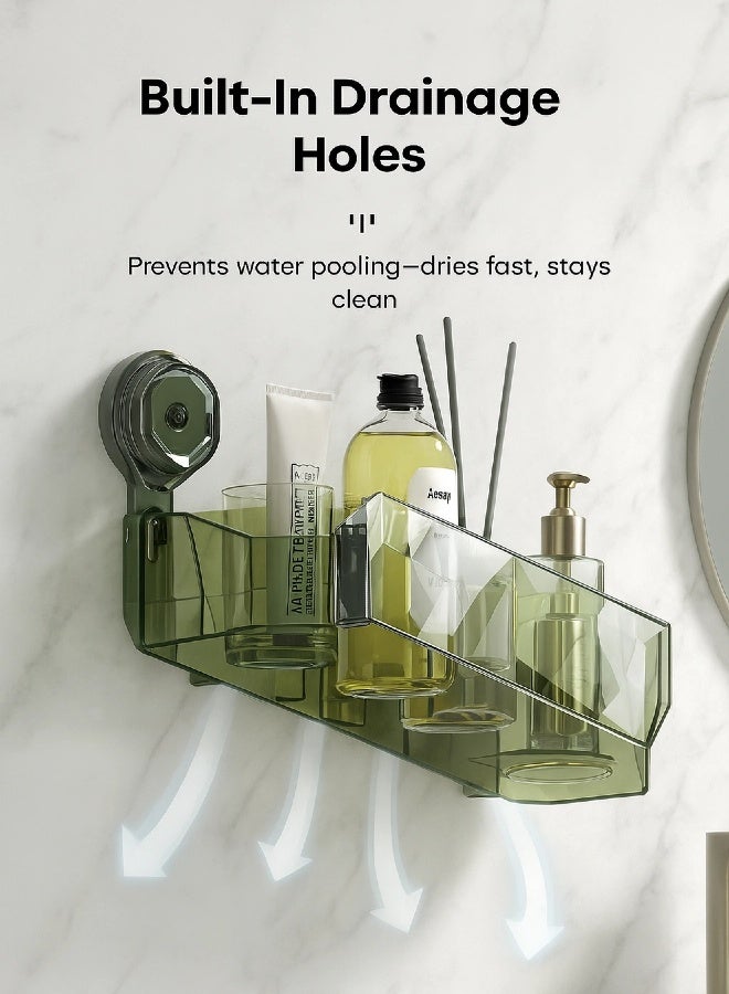 No-Drill Suction Sanitary ABS Shelf Organizer 3-color Easy Disassemble Organizer  - Image 4
