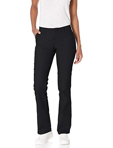 Dickies Women's Slim Fit Boot Cut Stretch Twill Pant, Black, 24 Regular - Image 3