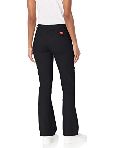 Dickies Women's Slim Fit Boot Cut Stretch Twill Pant, Black, 24 Regular - Image 2