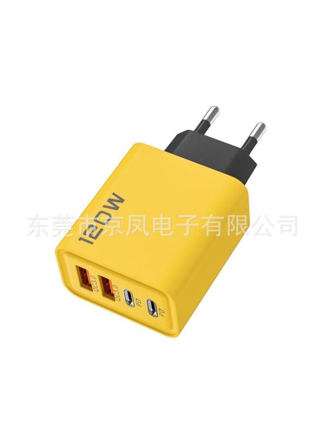 120W Charging Head 2USB 2Type-c Multi-port PD Wall Charging 5v2a Travel Charging Head-Color:British Standard Black [minimum Order 50]-Specifications:2A-12w - Image 2