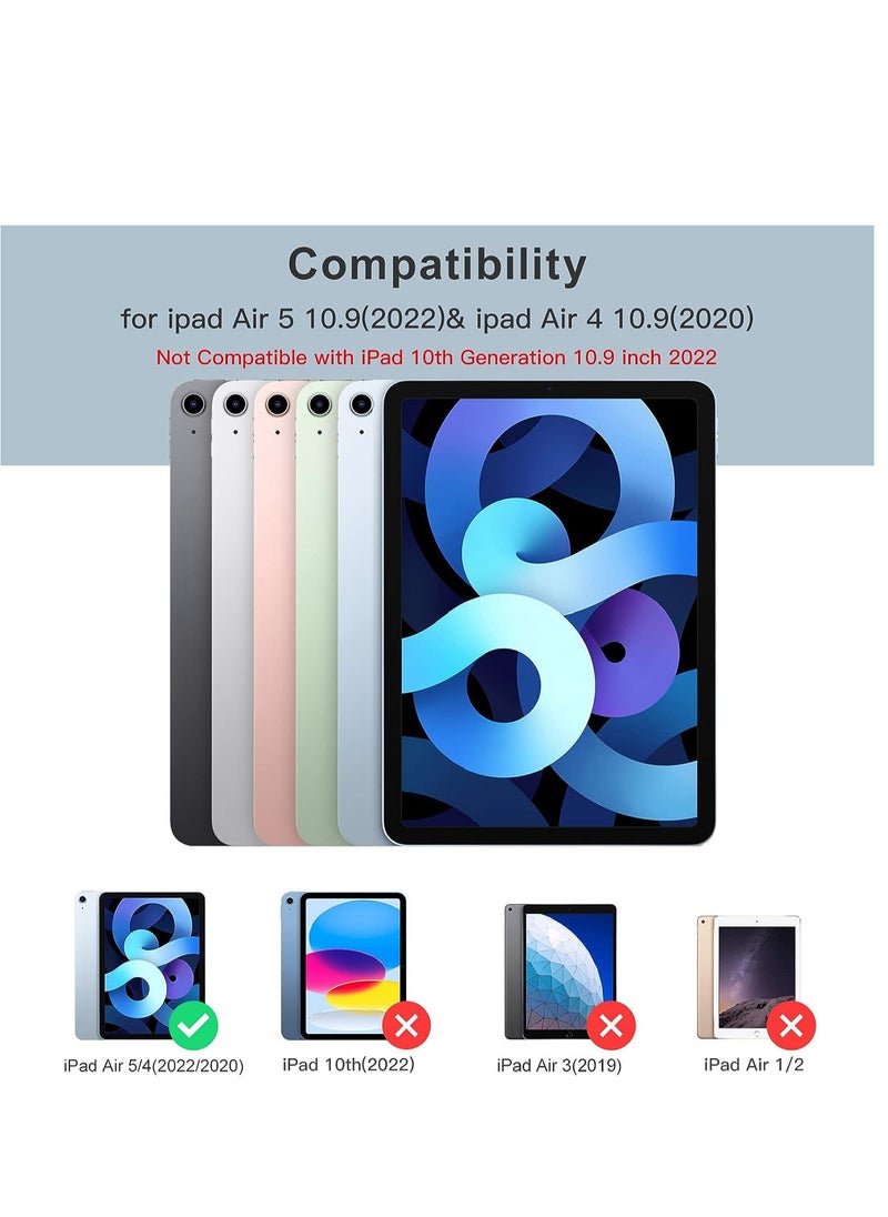 Generic iPad Air 4  2022 /2020 5th/4th Generation 10.9 Inch Protective Hard Back Shell Soft-Touch Tablet Stand Cover Auto Wake/Sleep Blue  - Image 4