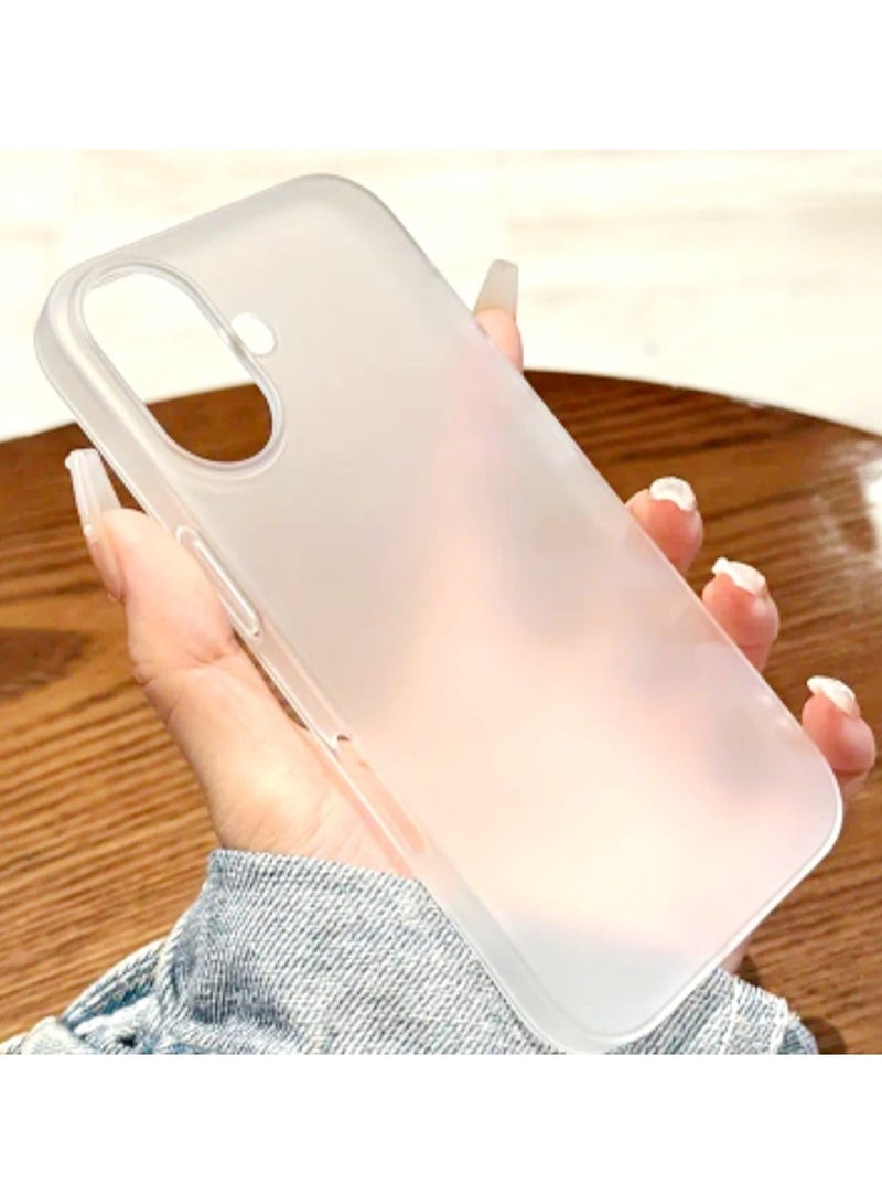 I Phone 16 PLUS Mobile Cover Translucent Color and Screen Protector Clear 2 IN 1. - Image 1