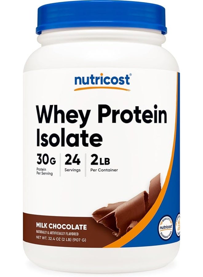 Nutricost, Whey Protein Isolate, Milk Chocolate, 2 lb (907 g) - Image 1