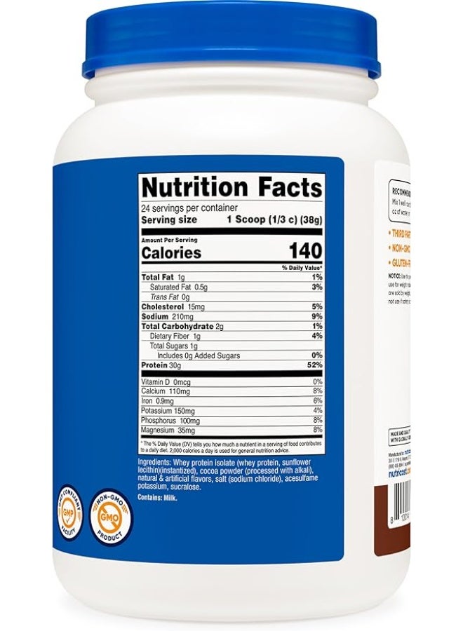 Nutricost, Whey Protein Isolate, Milk Chocolate, 2 lb (907 g) - Image 5