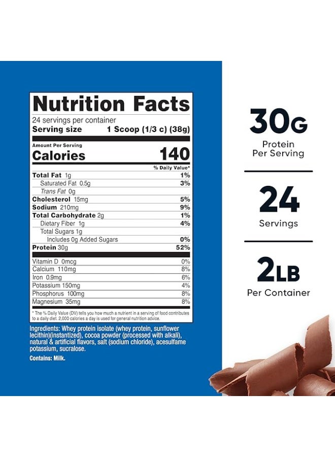 Nutricost, Whey Protein Isolate, Milk Chocolate, 2 lb (907 g) - Image 4