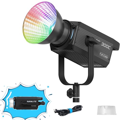 NANLITE FS300C 300W RGB LED Video Light2700K7500K Colour Temperature UltraHigh Brightness 34200 lux 1m with Reflector Wireless Control Wide Compatibilityfor Studio Photography - Image 1