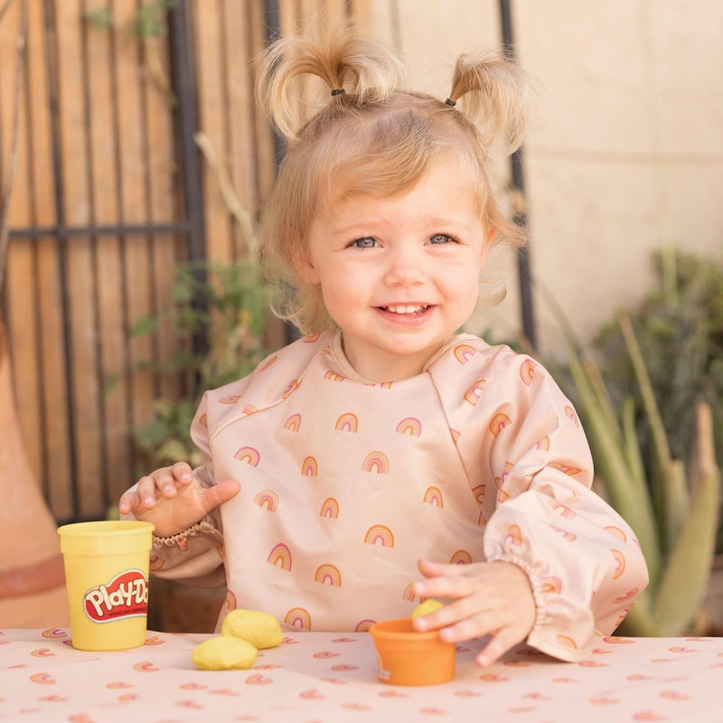 Tiny Twinkle Long Sleeve Bib for Babies & Toddlers | Waterproof Smock Bib for Eating | Machine Washable & Mess-Proof Feeding Essentials | Newborn Shower Gift (Boho Rainbow, 6â€“24M) - Image 2