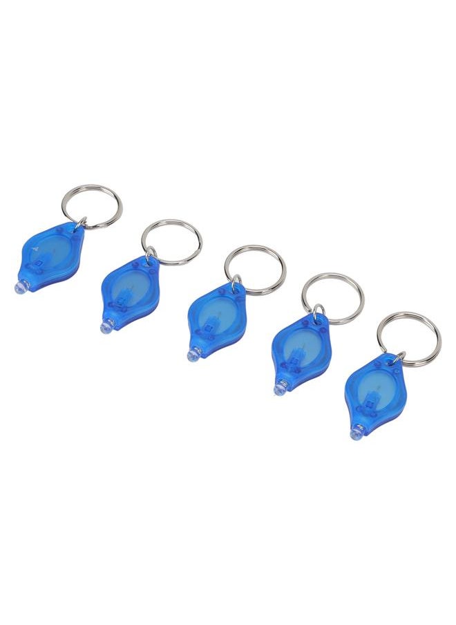 Thoraya 5PCS Mini LED Keychain Flashlight Portable Key Ring Flashlight for Jewelry Detecting Blue Light  - Image 5