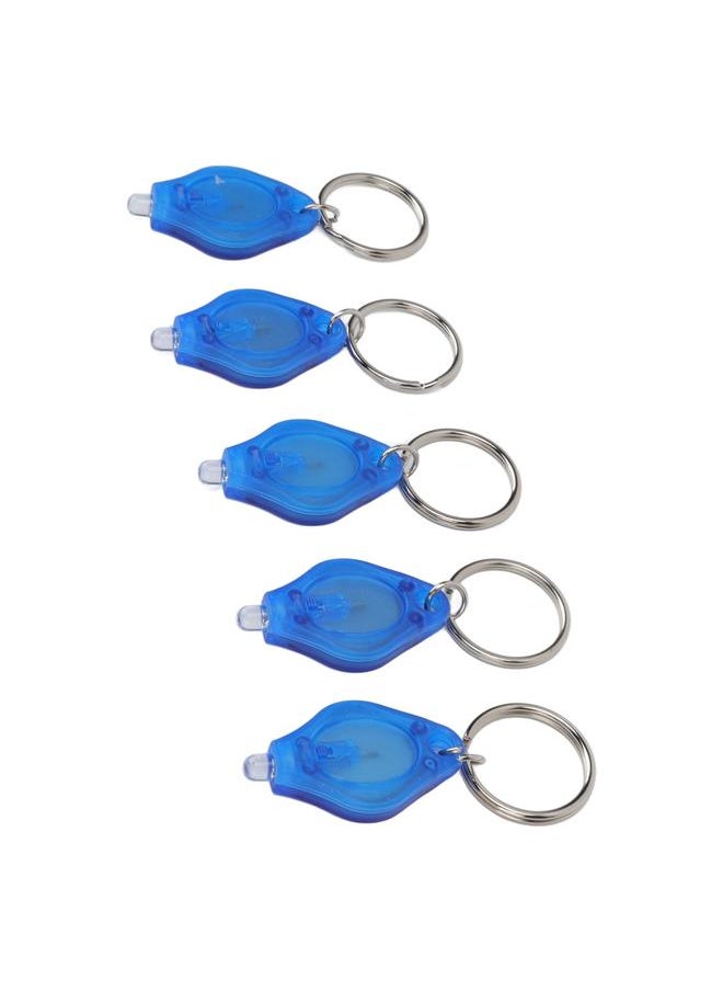 Thoraya 5PCS Mini LED Keychain Flashlight Portable Key Ring Flashlight for Jewelry Detecting Blue Light  - Image 3