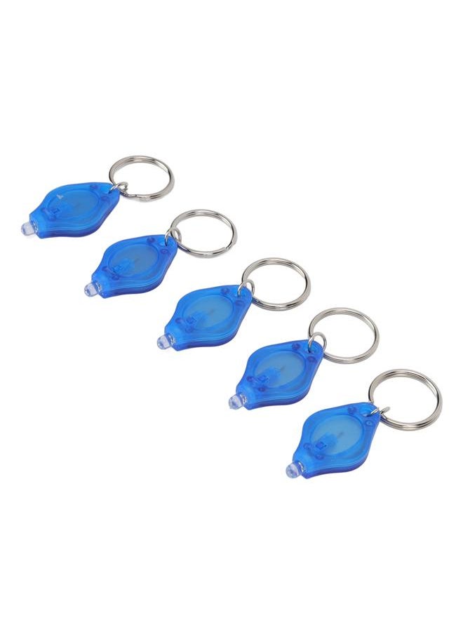 Thoraya 5PCS Mini LED Keychain Flashlight Portable Key Ring Flashlight for Jewelry Detecting Blue Light  - Image 4
