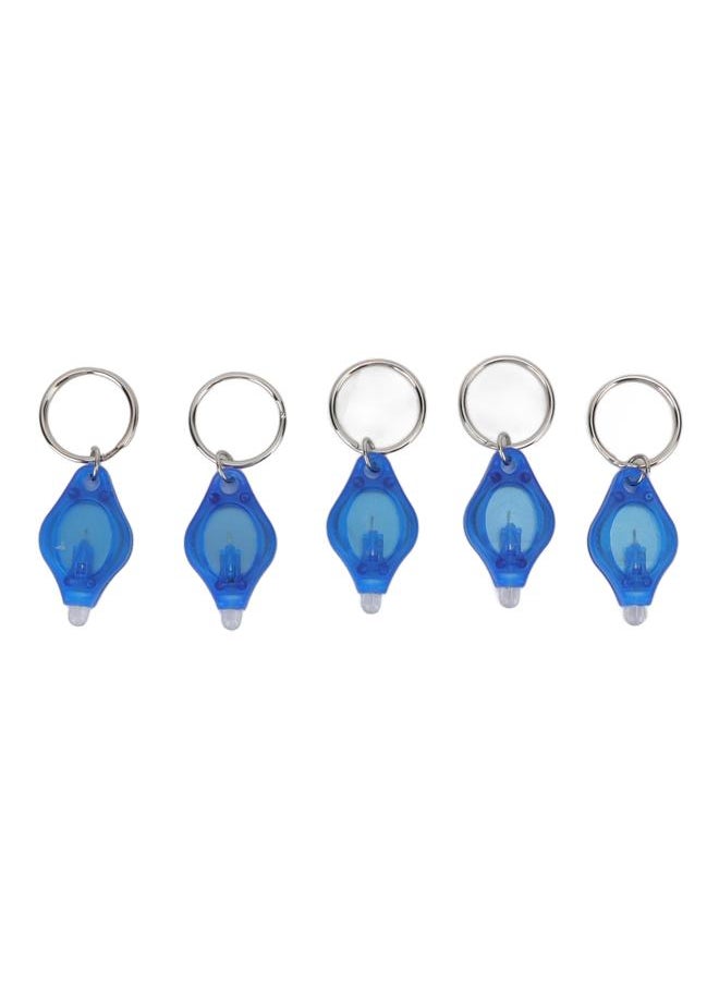 Thoraya 5PCS Mini LED Keychain Flashlight Portable Key Ring Flashlight for Jewelry Detecting Blue Light  - Image 1