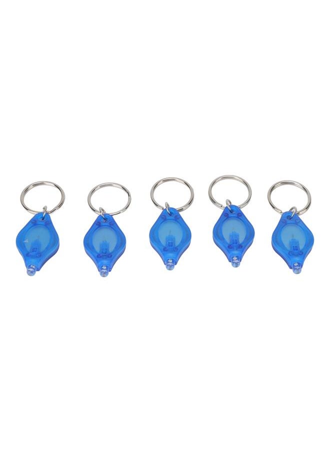Thoraya 5PCS Mini LED Keychain Flashlight Portable Key Ring Flashlight for Jewelry Detecting Blue Light  - Image 2