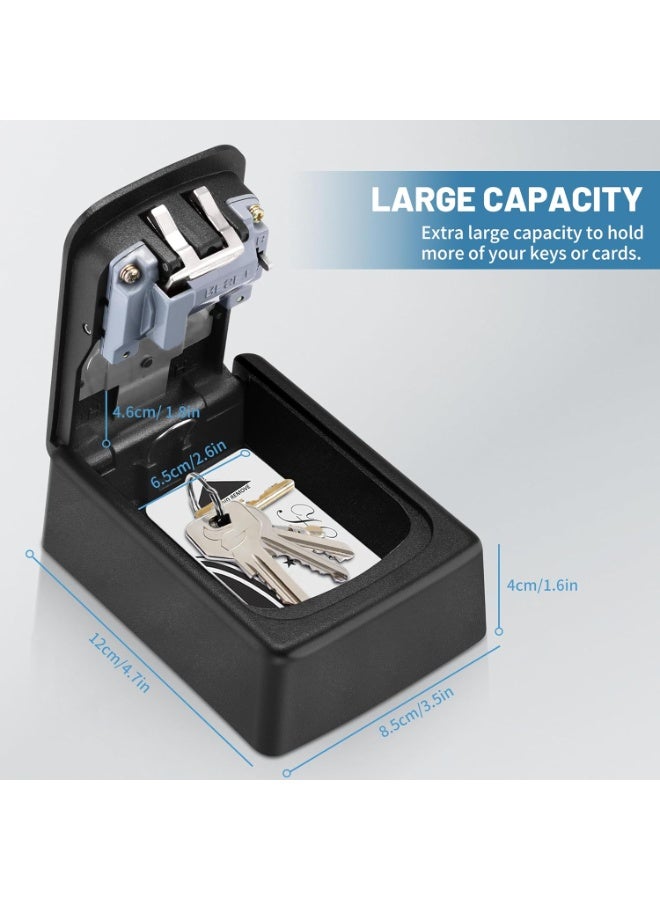 Key safe with a lock for storing keys outdoors, wall-mounted, with a 4-digit password programmable black lock box - Image 2
