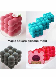 SYOSI 2 Pieces 3D Soy Candles Mould, Handmade Soap Ornament DIY Cake Silicone Molds, Wax Aromatherapy Plaster Moulds, Candle Making Kits for DIY Crafts Making Handicrafts Candle Decorations  - Image 1