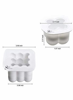 SYOSI 2 Pieces 3D Soy Candles Mould, Handmade Soap Ornament DIY Cake Silicone Molds, Wax Aromatherapy Plaster Moulds, Candle Making Kits for DIY Crafts Making Handicrafts Candle Decorations  - Image 2