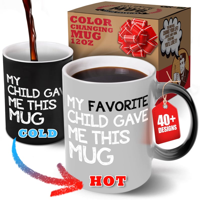 My Favorite Child Gave Me This 12oz ColorChanging Coffee Mug Best Mothers Day Gifts from Daughter or Son Funny Mugs for Parents Cute Birthday Gifts for Mom Presents for Mother or Father