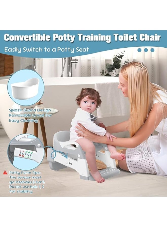 3 في 1 المرحاض قعادة مقعد تدريب الصغار قعادة التدريب المرحاض مقعد بنين بنات الاطفال قعادة مقعد تدريب خطوة البراز سلم قعادة كرسي مع منصات المضادة للانزلاق - Image 5