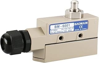 Baomain Baomain TZ-6 Sealed Limit Switch TZ-6001 AC 250V 15A Plunger Only for Push & Pull Door/Roll-up Door - Fits for Maxwell,  - Image 1