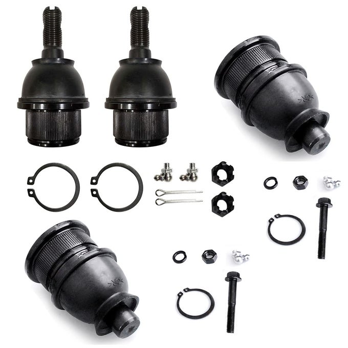 4 Pack Front Lower Upper Ball Joint Kit For Chevrolet Trailblazer 0209 Ssr 0306 For Gmc Envoy 0209 Saab 97X 0509 K6663 Lower Ball Joint K6664 Upper Ball Joint