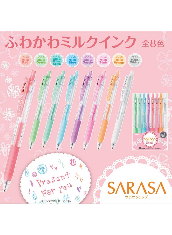 ZEBRA Sarasa Clip 0.5mm Ballpoint Pen, 8 Color Set (JJ15-8C-MK ) - Image 2