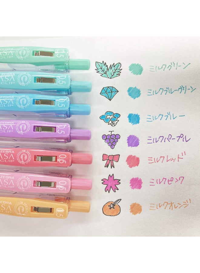 ZEBRA Sarasa Clip 0.5mm Ballpoint Pen, 8 Color Set (JJ15-8C-MK ) - Image 3