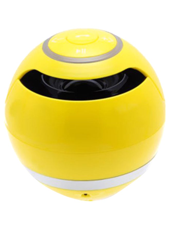 Loquat Colourful LED Lights Subwoofer Bluetooth Speaker With Mic Yellow - Image 1