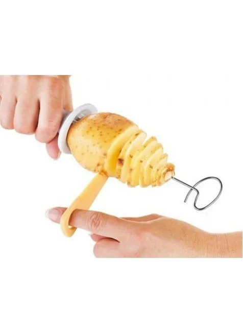 Sunman Wildlebend Spiral Potato Slicer Apparatus for Making Potato Chips on a Stick