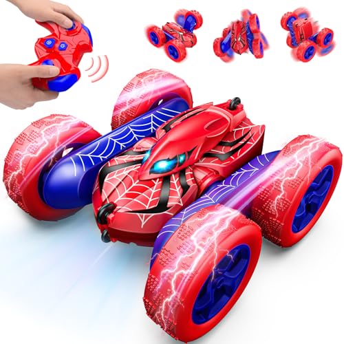 Excitobo Remote Control CarDouble Sided 360 Rotating 4WD RC Cars Toys for 312 Year Old Boys 24GHz Electric Rechargeable Race Stunt Birthday Halloween Christmas Easter Toys for Boys 46 34 - Image 1