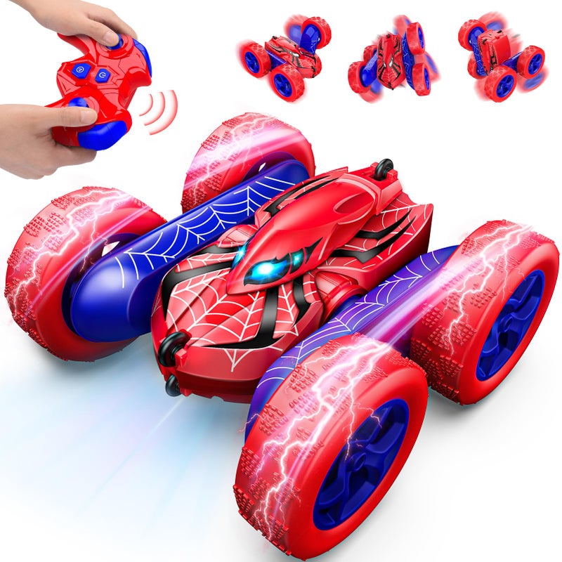 Excitobo Remote Control CarDouble Sided 360 Rotating 4WD RC Cars Toys for 312 Year Old Boys 24GHz Electric Rechargeable Race Stunt Birthday Halloween Christmas Easter Toys for Boys 46 34 - Image 3