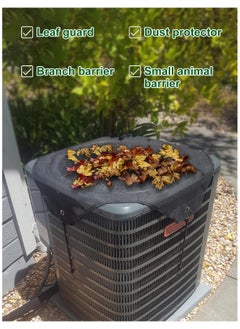 SYOSI Air Conditioner Cover, Universal Central AC Cover for Outside Unit, Mesh Air Conditioner Covers for Outside Defender, Outdoor Leaf Guard Top AC Cover Defender, All Season Protection (36" x 36")  - Image 2