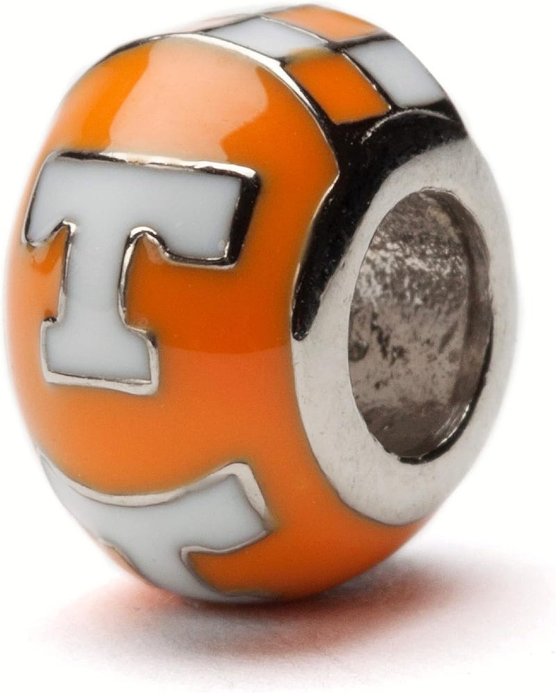 Stone Armory Tennessee Vols Charm for Charm Bracelets - Orange and White Tennessee Bead - Hypoallergenic Stainless Steel Charms - University of Tennessee Jewelry - Image 1