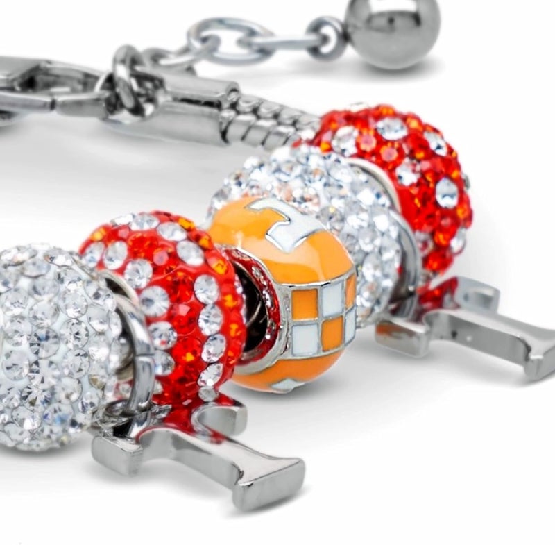 Stone Armory Tennessee Vols Charm for Charm Bracelets - Orange and White Tennessee Bead - Hypoallergenic Stainless Steel Charms - University of Tennessee Jewelry - Image 3