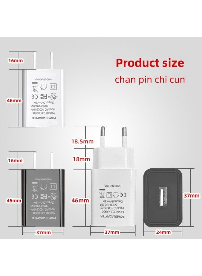 5V3A Charging Head FCC Certification Usb European Gauge Mobile Phone Charger 3a Power Adapter 5V3A American Gauge Charger-Color:British Rules-black 】 - Image 3