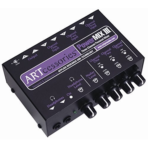 ART PowerMIX III Three Channel Personal Stereo Mixer - Image 1