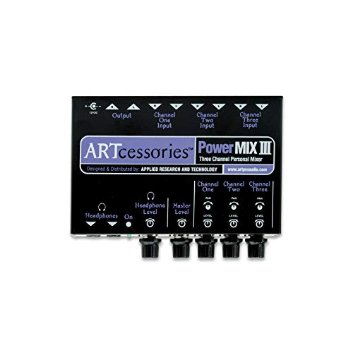 ART PowerMIX III Three Channel Personal Stereo Mixer - Image 4