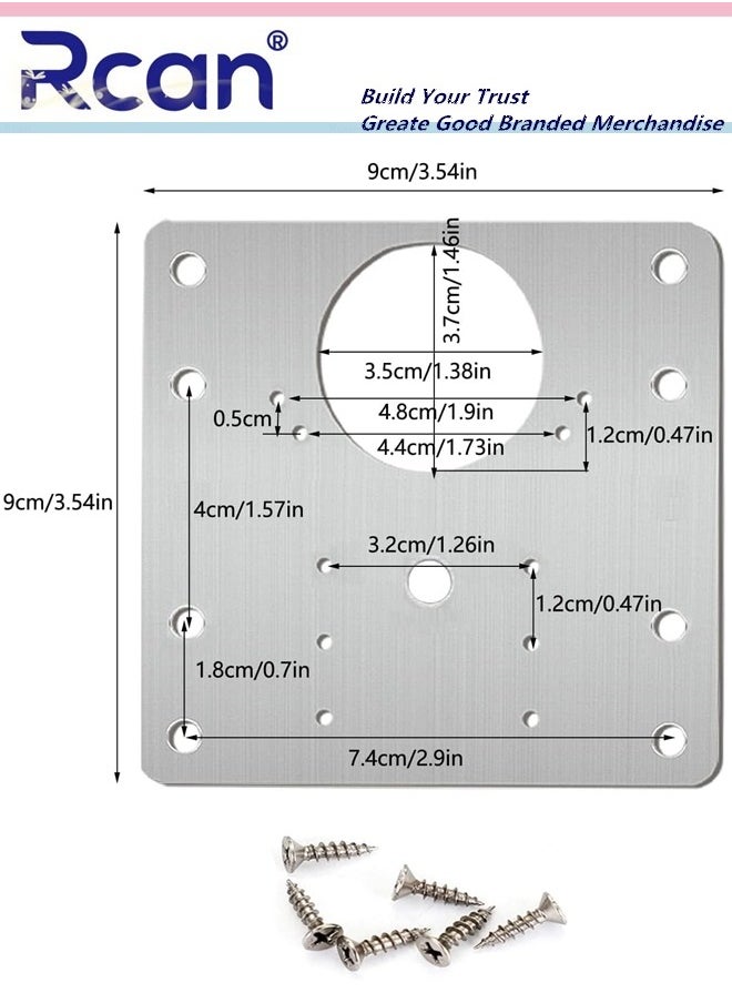 Rcan 10 PCS Cabinet Hinge Repair Plate Stainless Steel Hinge Repair Brackets Kit with Fixing Screws Cabinet Hinge Repair Plate for Kitchen Cupboard Door  - Image 2