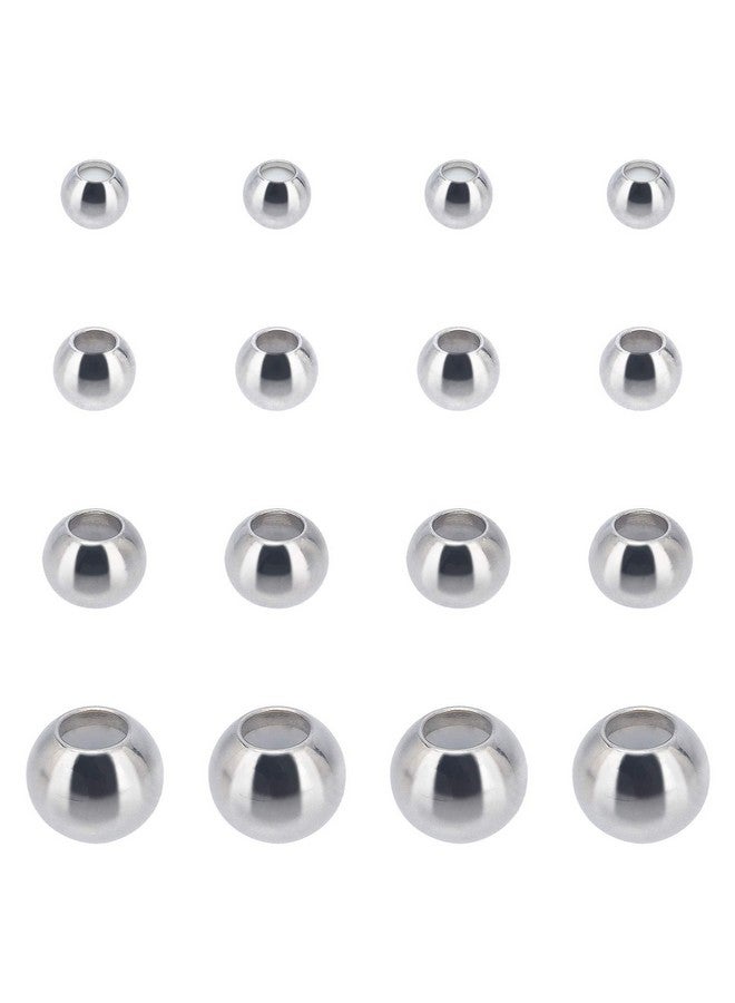UNICRAFTALE About 40Pcs 4 5 6 7Mm Spacer Stopper Beads With Rubber Inside Rondelle Slider Beads Stainless Steel Loose Beads Metal Spacers For Diy Jewelry Making Stainless Steel Color - Image 1