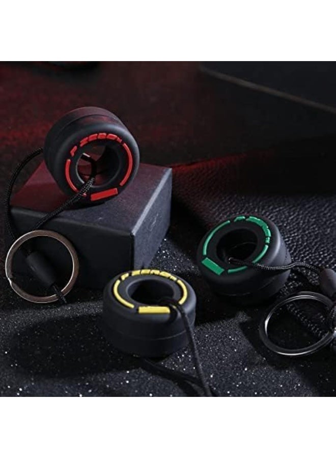 EJPTOYS F1 سباق 3pcs 3color ميني لطيف الإطارات سلاسل المفاتيح ، المواد المطاطية الناعمة ، تستخدم ديكور السيارات الأصفر 2.36x2.36x1.37 - Image 5