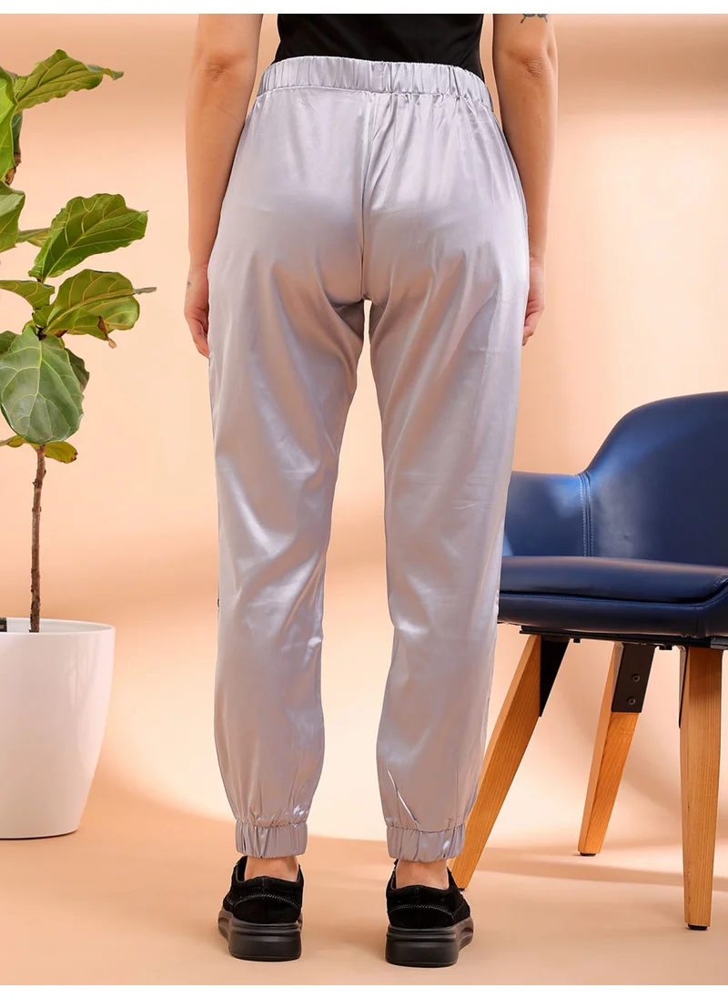 مرفوعة Grey Women Regular Fit Casual Solid Regular Joggers