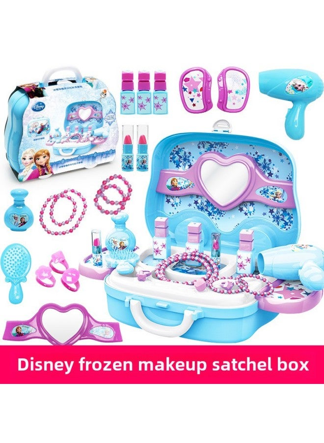 مجموعة ألعاب مكياج الأميرة إلسا فروزن محاكاة مستحضرات التجميل للبنات هدية عيد ميلاد للأطفال ألعاب تلبيس لعب الأدوار للبنات - اللون: حقيبة مكياج فروزن - DS721A - Image 1