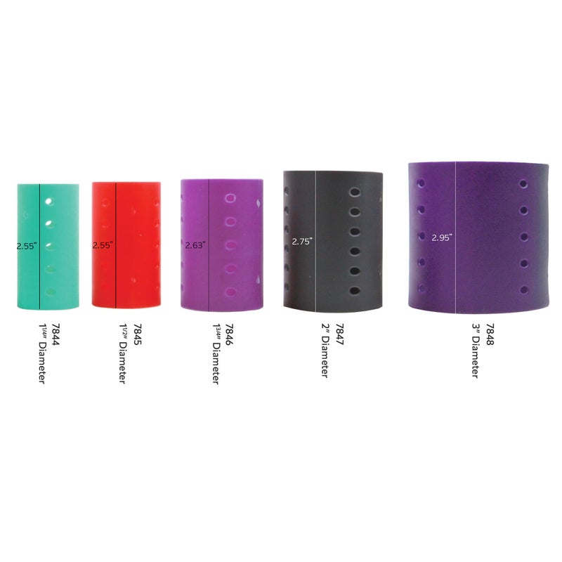 DONNA Rollers 1.75â€ â€“ 12-Pack Plastic Hair Rollers for Heatless Styling, Large Snap-On Curlers for Smooth Curls & Volume, Reusable Clip-Style Rollers for Women, Durable Salon Hair Rollers, Purple - Image 5