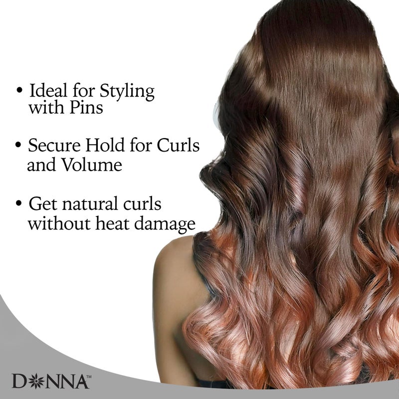 DONNA Rollers 1.75â€ â€“ 12-Pack Plastic Hair Rollers for Heatless Styling, Large Snap-On Curlers for Smooth Curls & Volume, Reusable Clip-Style Rollers for Women, Durable Salon Hair Rollers, Purple - Image 4