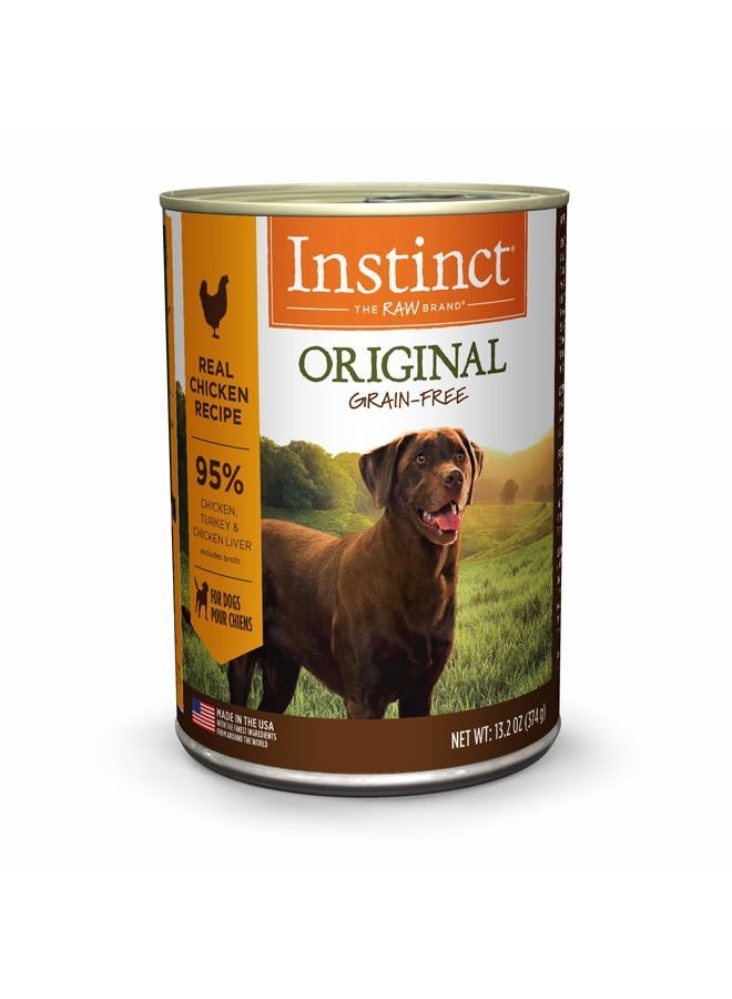 Instinct Original Wet Dog Food, Grain Free Recipe - Real Chicken, 13.2 oz. Cans (Pack of 6) - Image 1