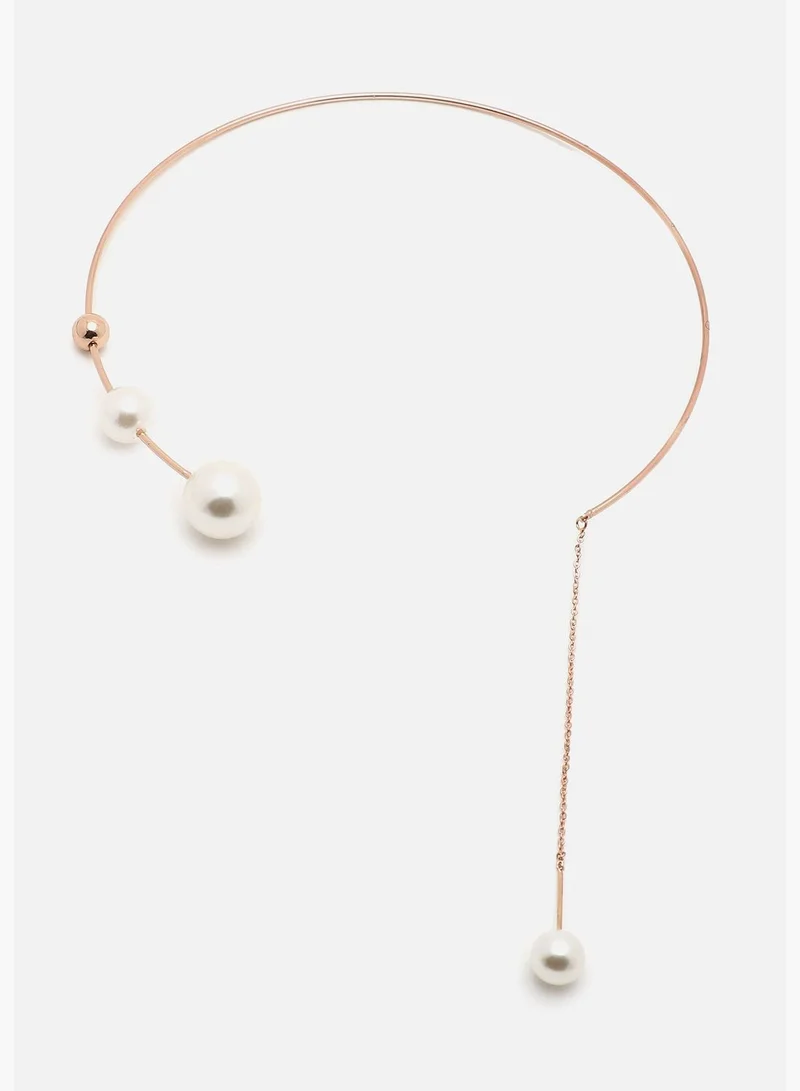 SOHI Gold Plated Pearls Necklace