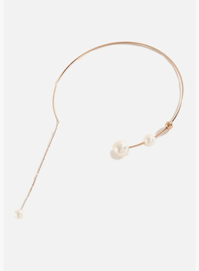 SOHI Gold Plated Pearls Necklace