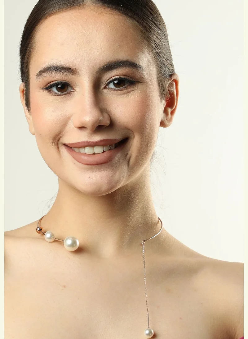 SOHI Gold Plated Pearls Necklace