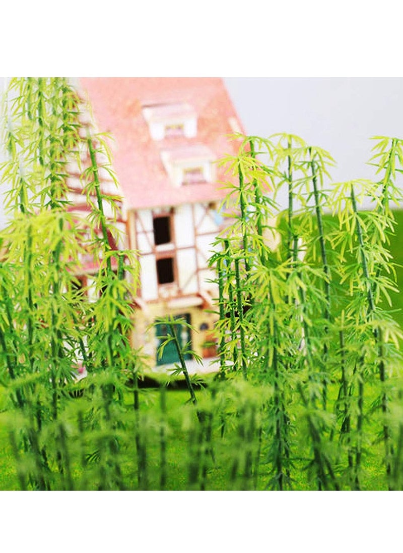 SYOSI 120 PCS Model Bamboo Trees, Woohome 5 Size Green Plastic Bamboo Trees for Home Decoration, Miniature Landscape, Landform Diorama Project (2.4 inch – 5.9inch)  - Image 3